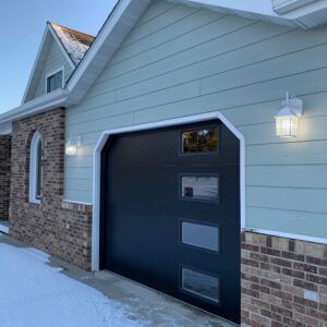 Black Garage Door with Window