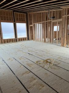 Cravello Boathouse insulation spray foam, spray foam roof deck